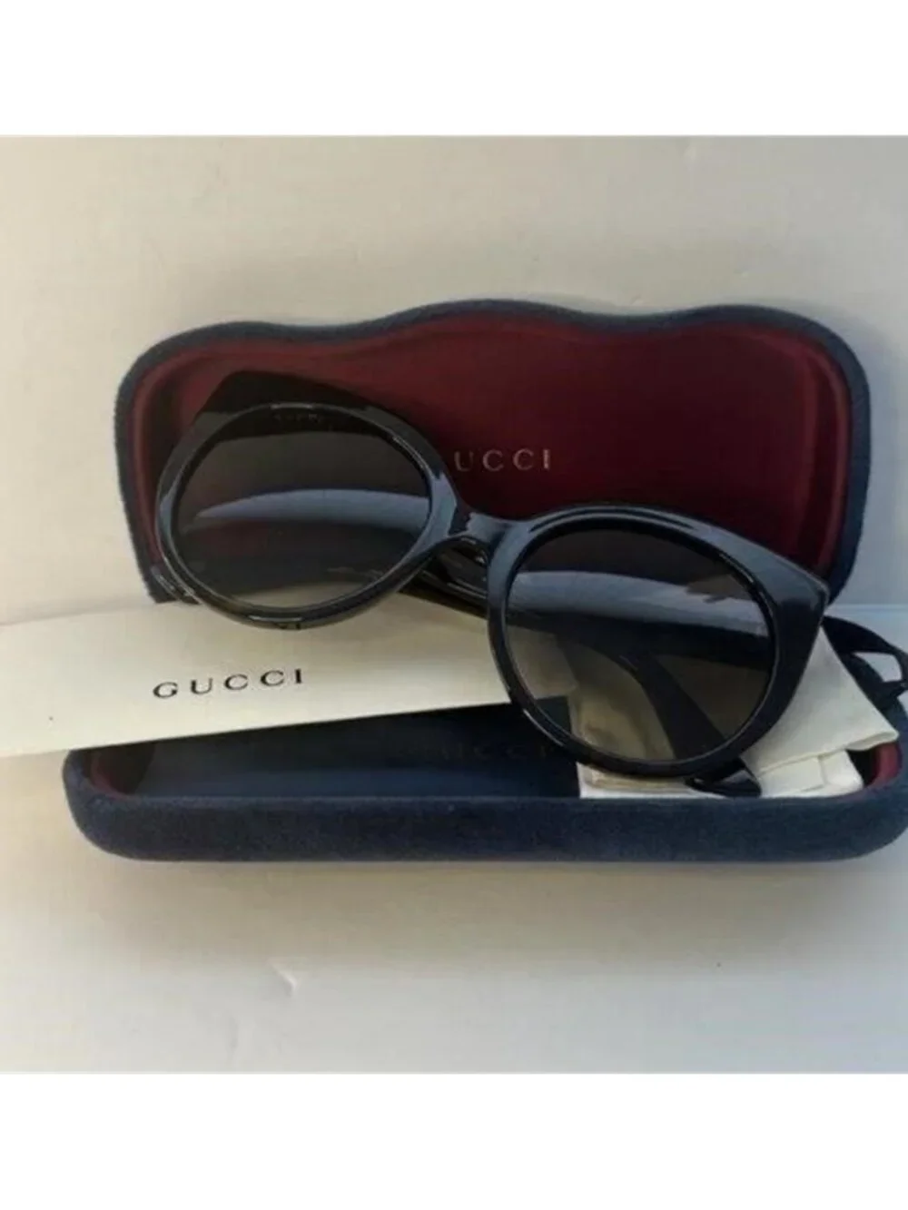 New Authentic GUCCI  Acetate Cat Eye Sunglasses GG0325S Tortoise - Picture 5 of 12